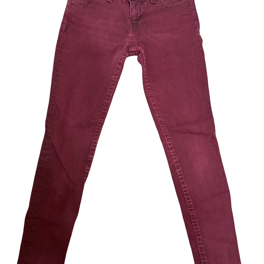 True Religion Women's Dark Red Skinny Jeans